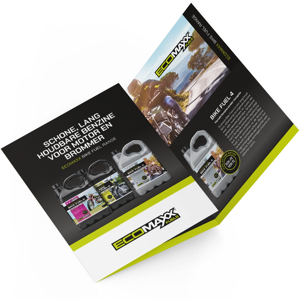 Ecomaxx folder met informatie over de Bike Fuels