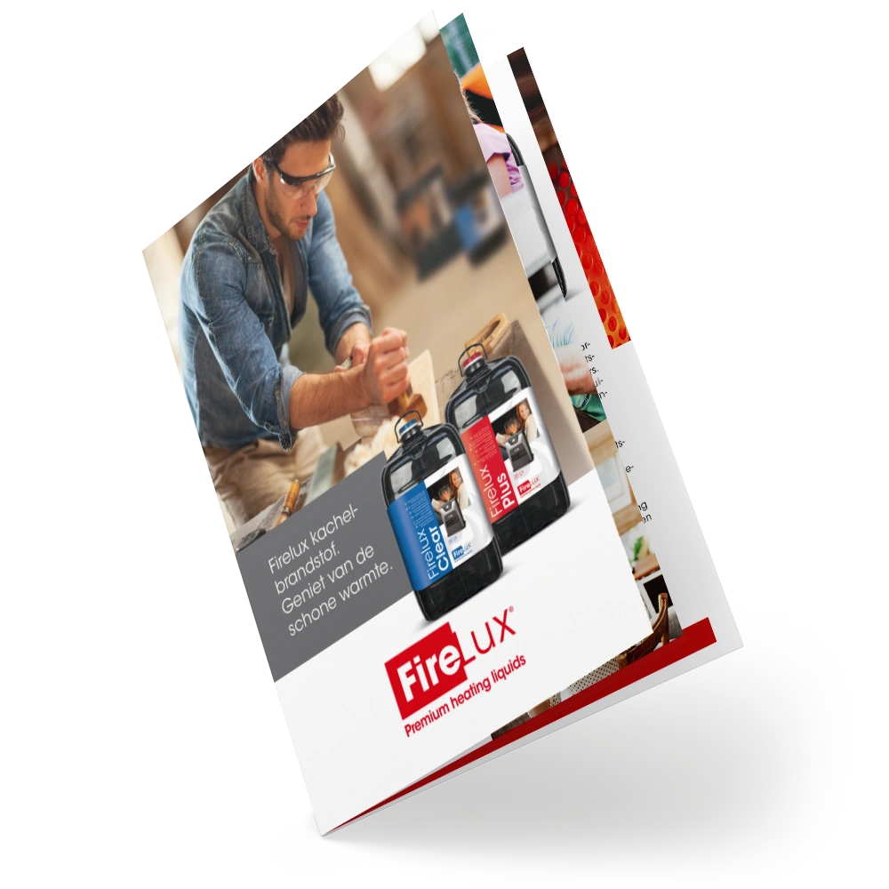 Firelux folder met informatie over de brandstoffen van Firelux